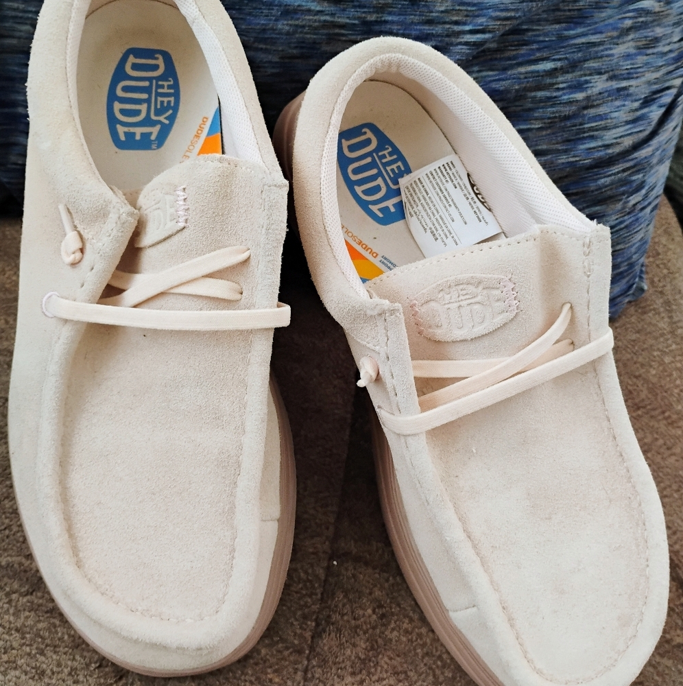 Hey Dude Women's Cream Slip-On Loafers